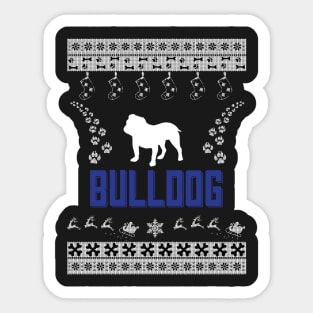 Merry Christmas BULLDOG Sticker